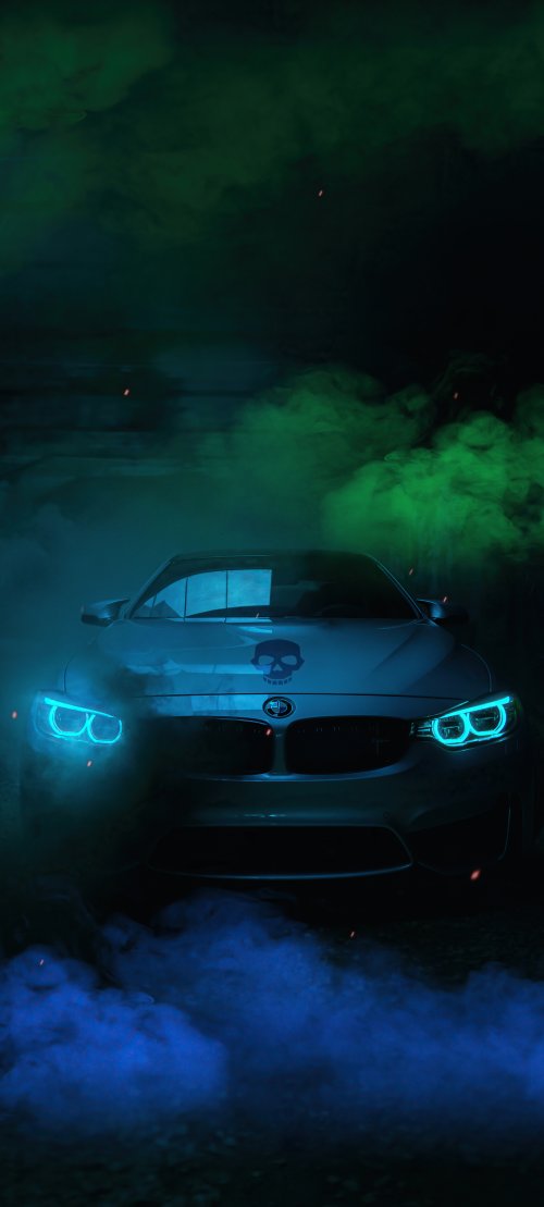 Neon Skull BMW