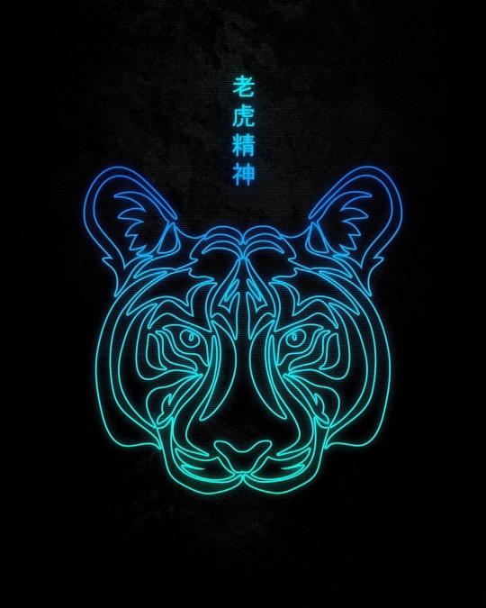 Neon Tiger Spirit - Related Dope Wallpapers wallpaper