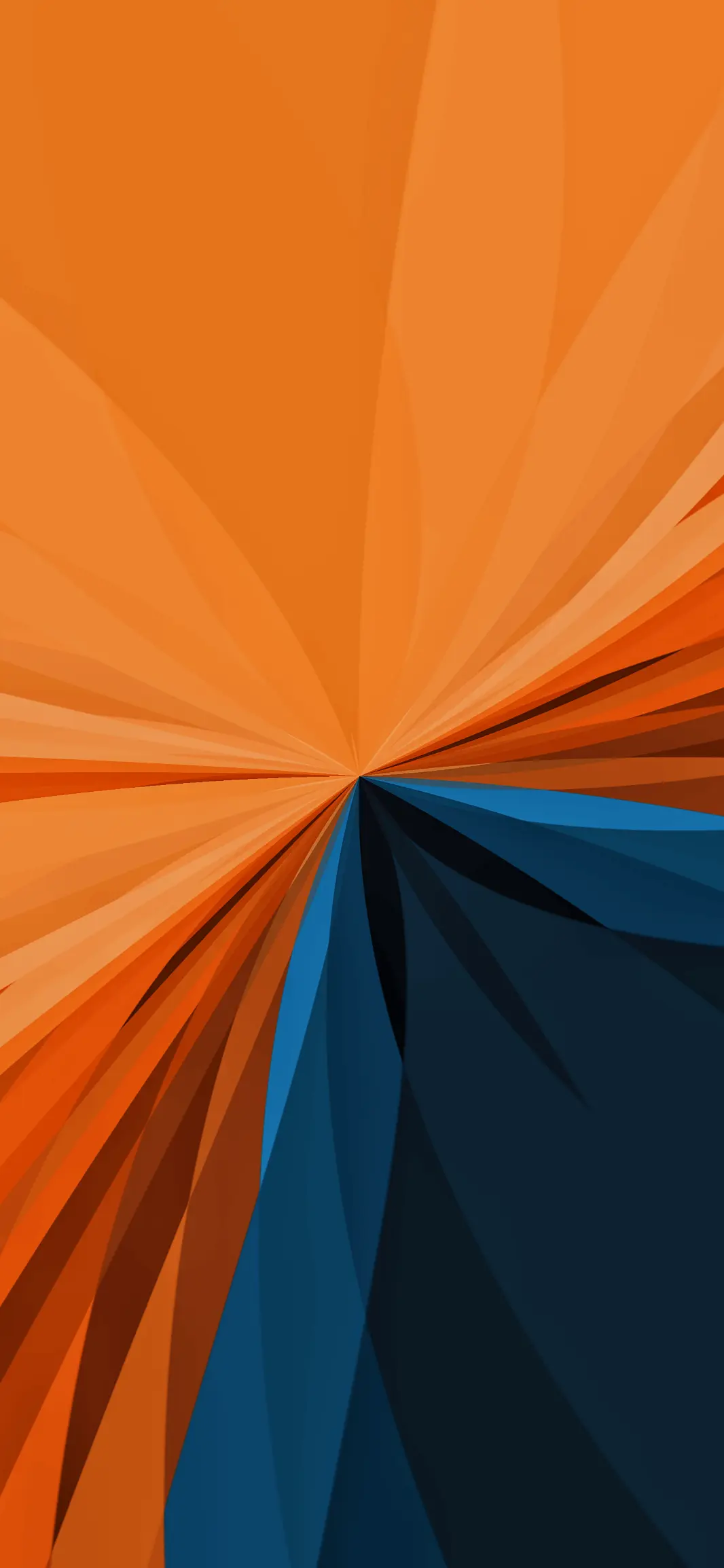 Orange Blue Burst - abstract Wallpaper