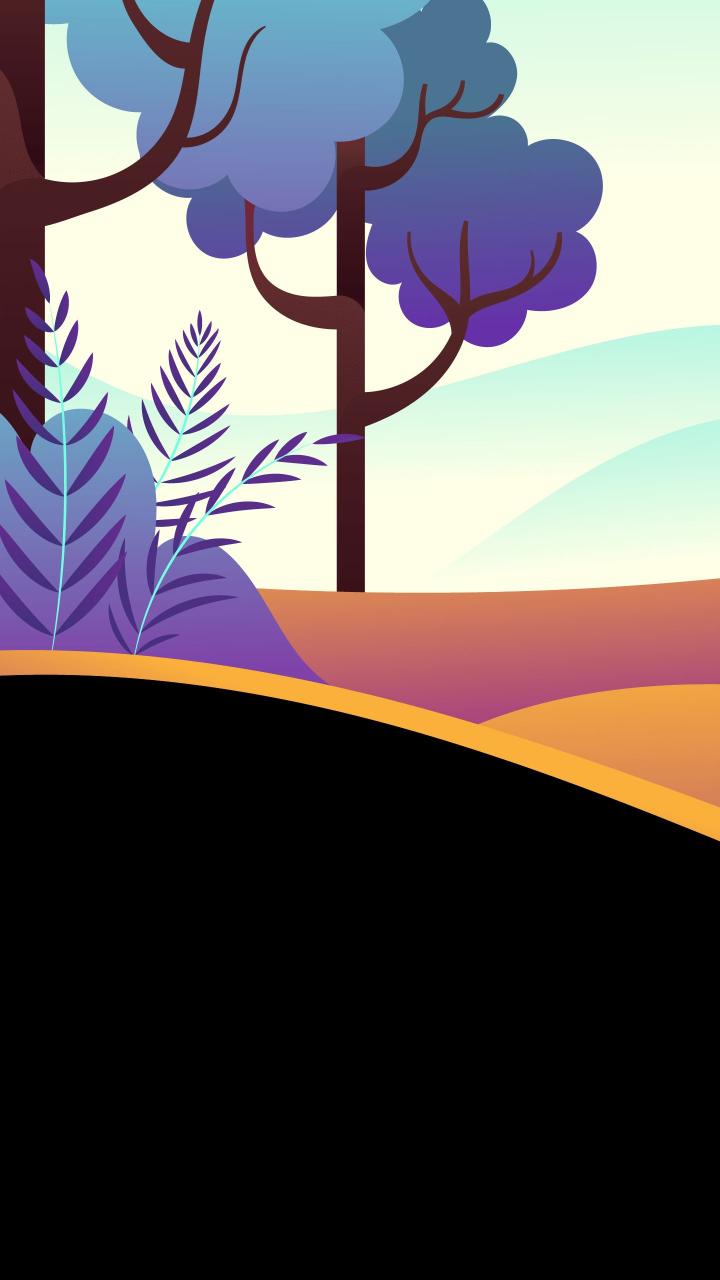 Pastel Forest Illustration