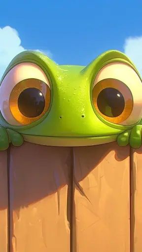 Peeking Frog Cartoon - Related Dope Wallpapers wallpaper