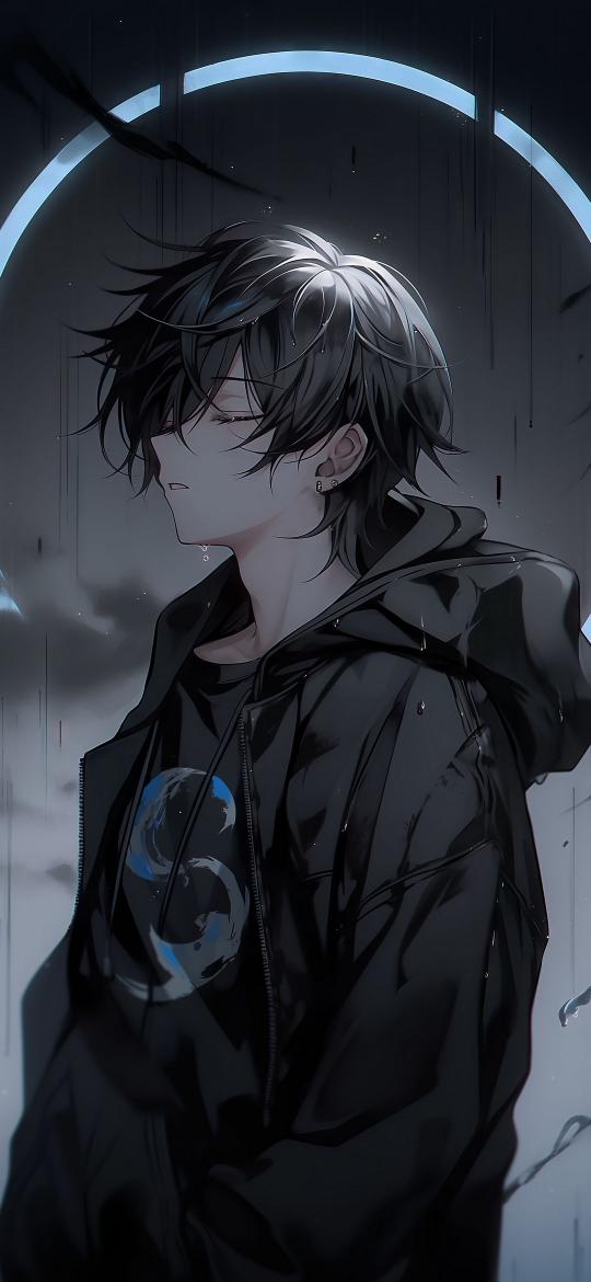 Pensive Anime Boy - Related Ghetto Wallpapers wallpaper