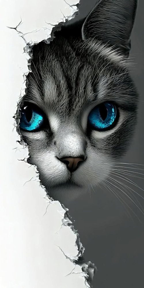 Piercing Blue Cat Eyes - Cat Wallpaper