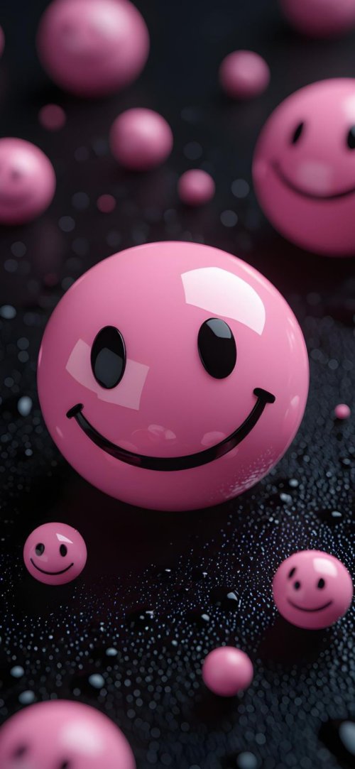 Pink Smiley Spheres - Related Ghetto Wallpapers wallpaper