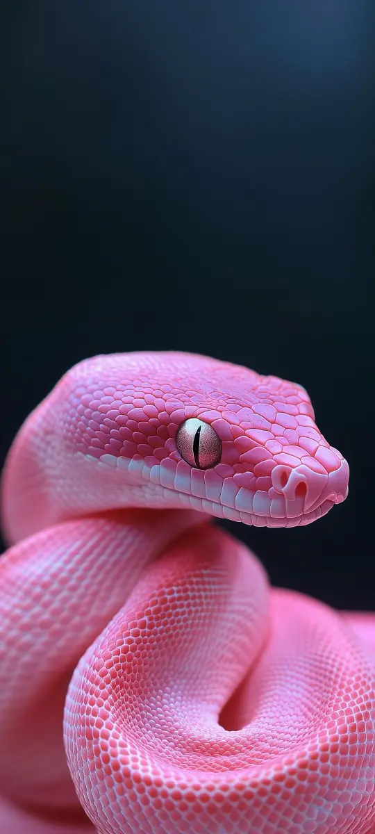 Pink Snake Portrait