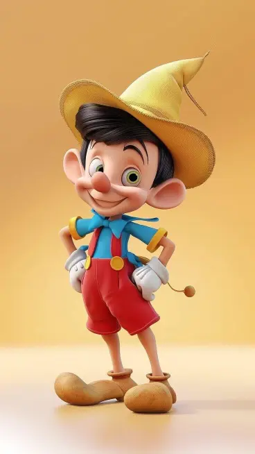 Pinocchio's Cheerful Pose