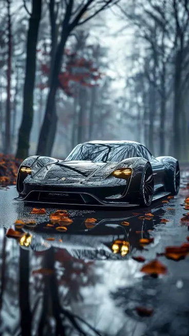 Porsche in Autumn Woods - porsche Wallpaper