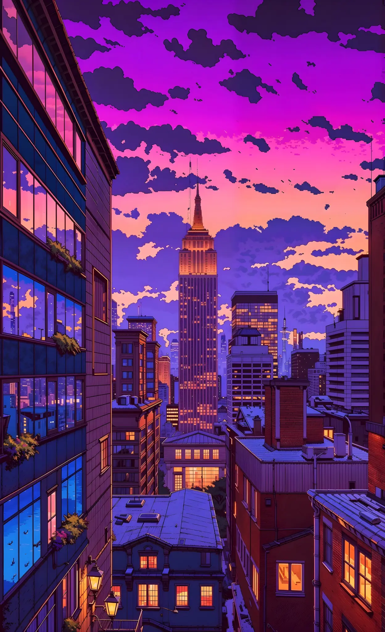 Purple City Evening - Related Dope Wallpapers wallpaper