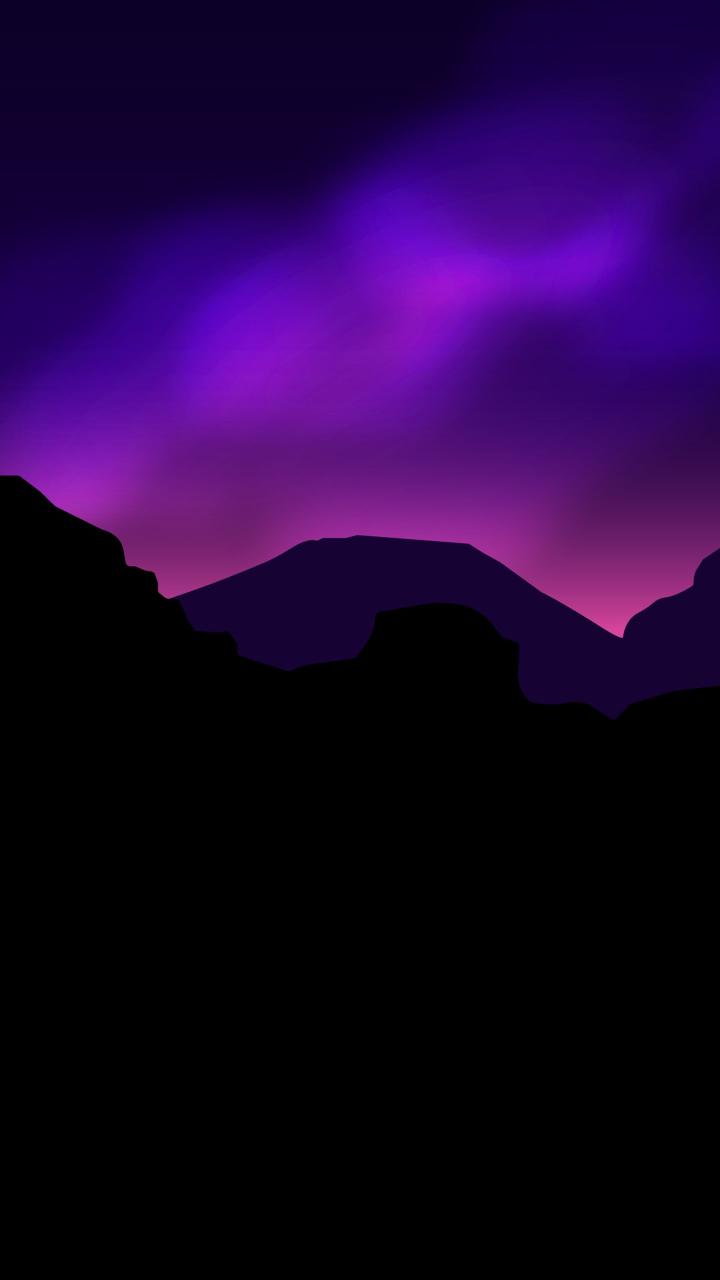 Purple Mountain Silhouette - Related Dope Wallpapers wallpaper