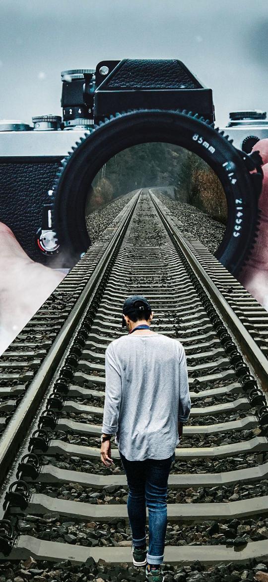 Railroad Camera Perspective - Related 4K Wallpapers wallpaper