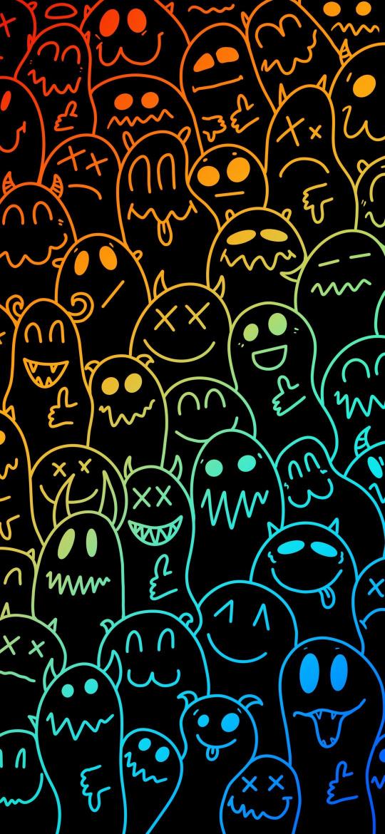 Rainbow Doodle Monsters