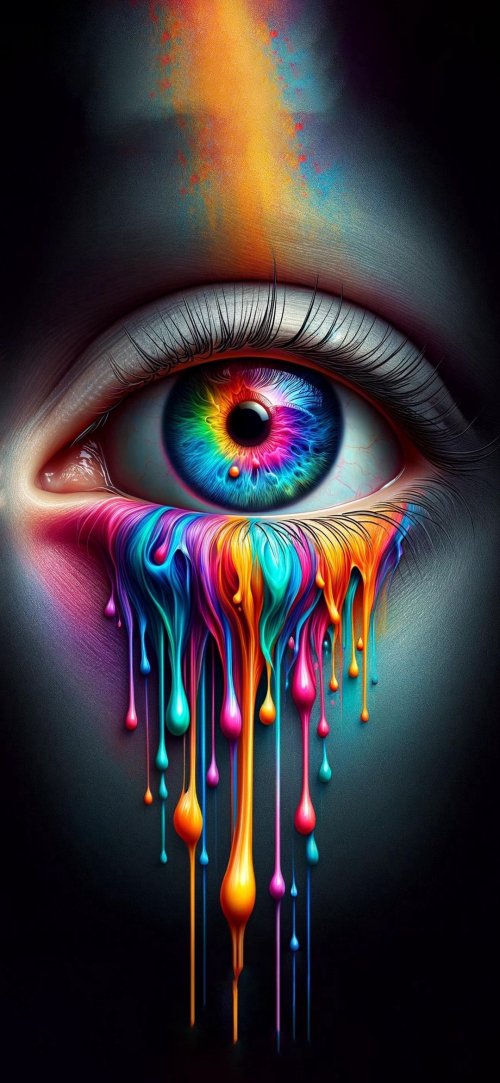 RainbowTearsEyeDigitalArt - Related Ghetto Wallpapers wallpaper
