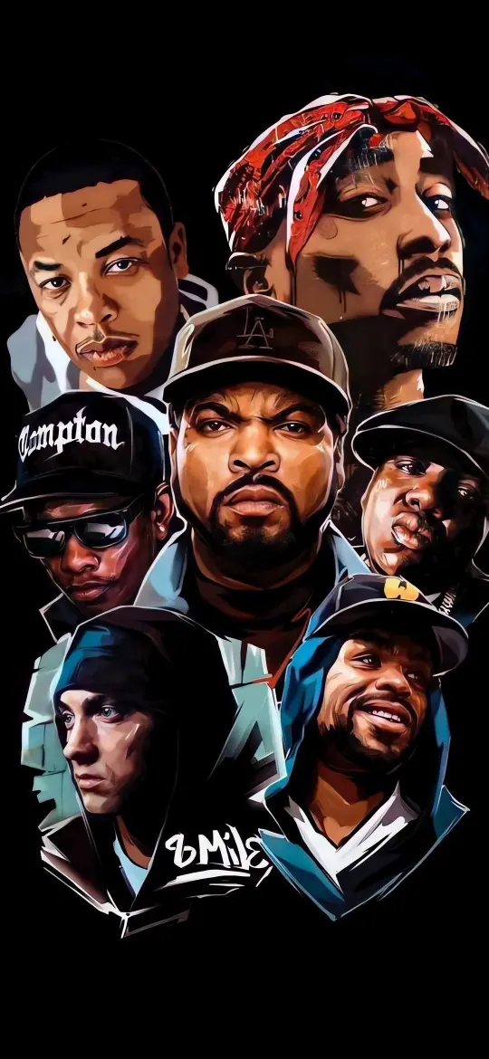 Rap Legends Collage - hip-hop Wallpaper