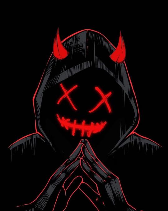 Red Devilish Grin - Related Dark Wallpapers wallpaper