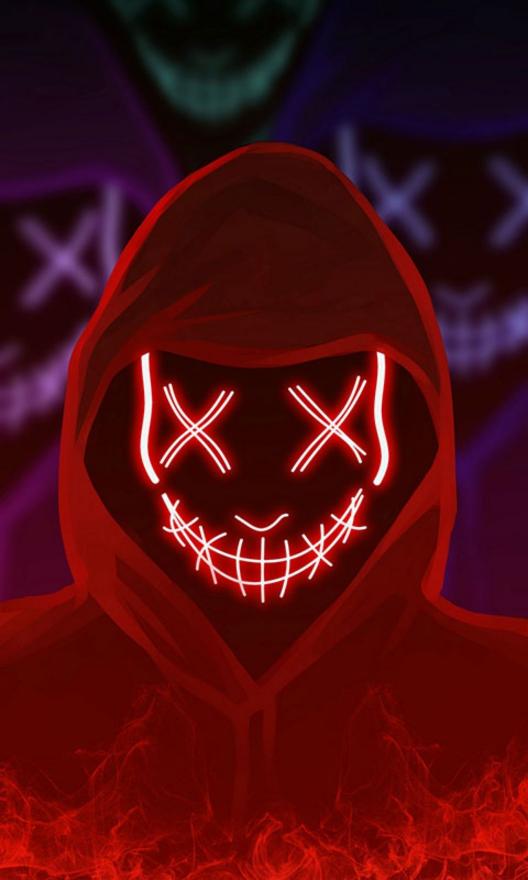 Red Neon Mask - Related Dope Wallpapers wallpaper