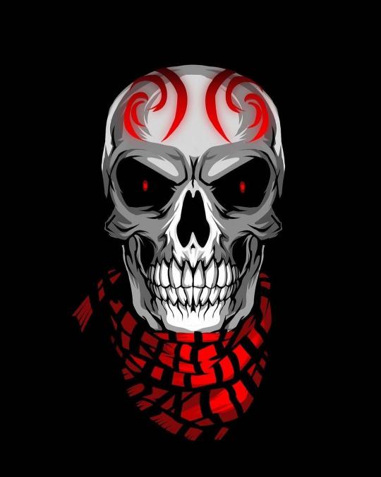 Red Skull Scarf