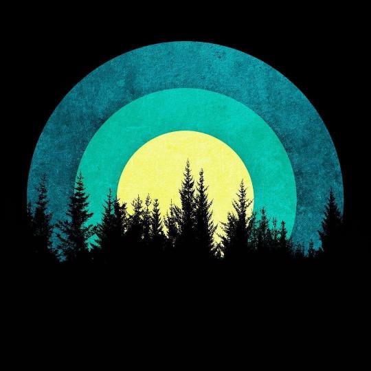 Retro Forest Moon - Related 4K Wallpapers wallpaper
