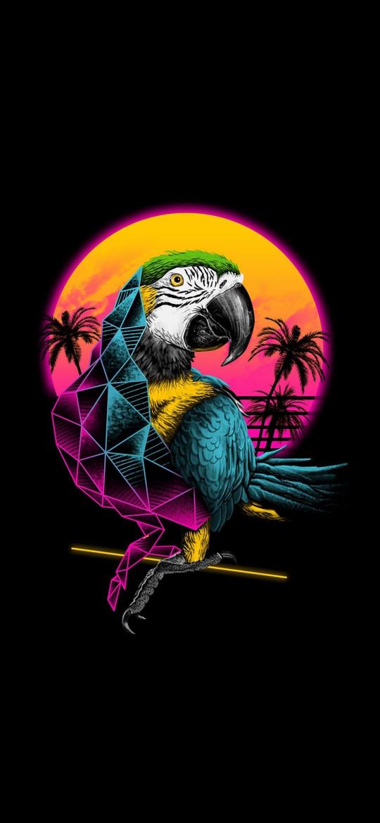Retro Parrot Paradise - Related 4K Wallpapers wallpaper