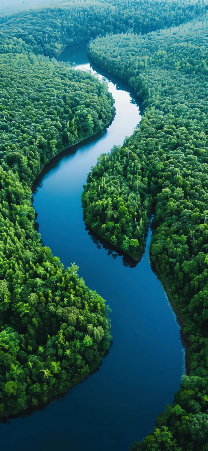 River Through Green Forest - Related 4K Wallpapers wallpaper