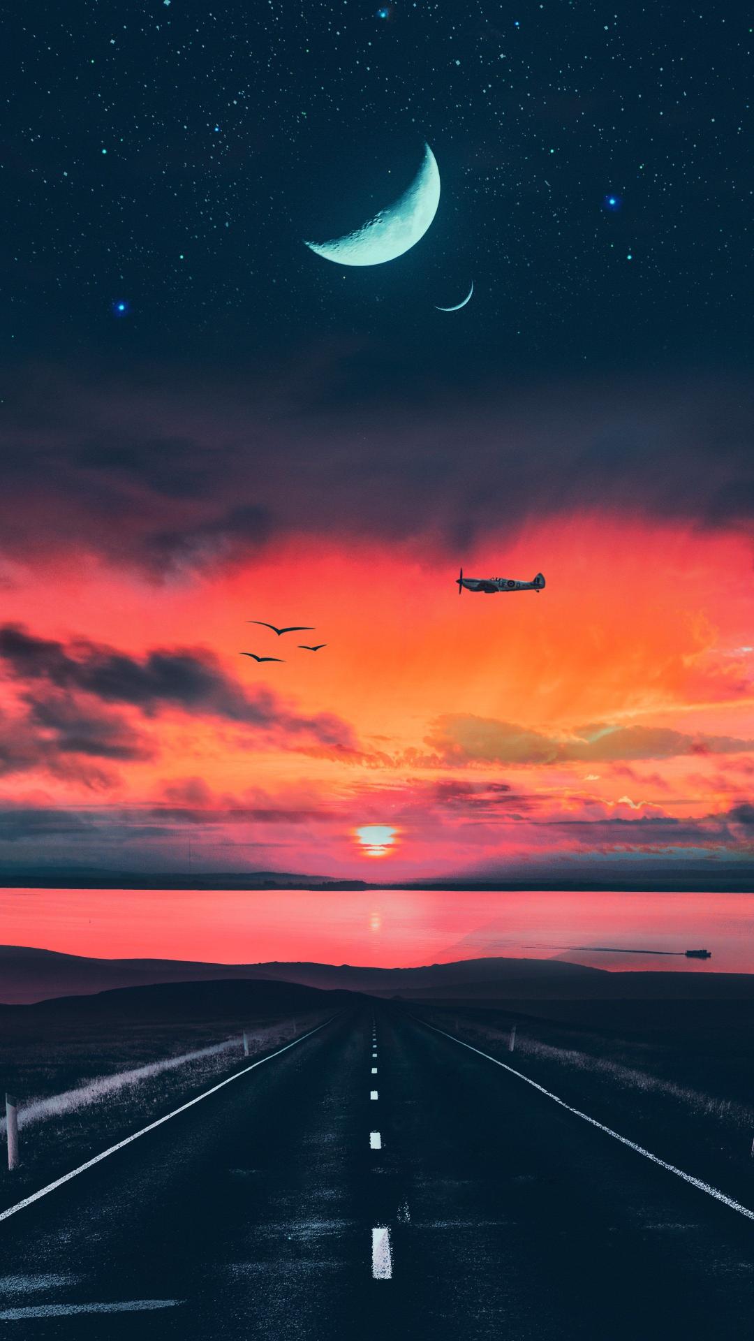 Road to Sunset Flight - Related Dope Wallpapers wallpaper