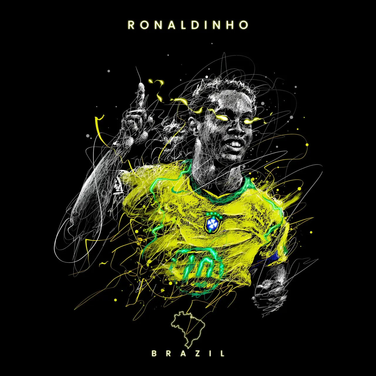 Ronaldinho Brazil Art