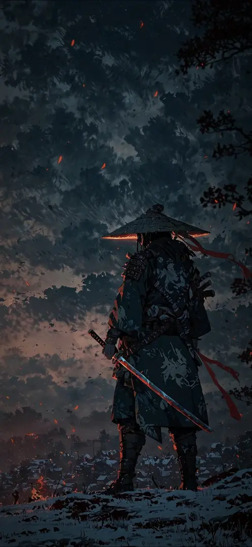 Ronin's Watchful Gaze - Related Dope Wallpapers wallpaper