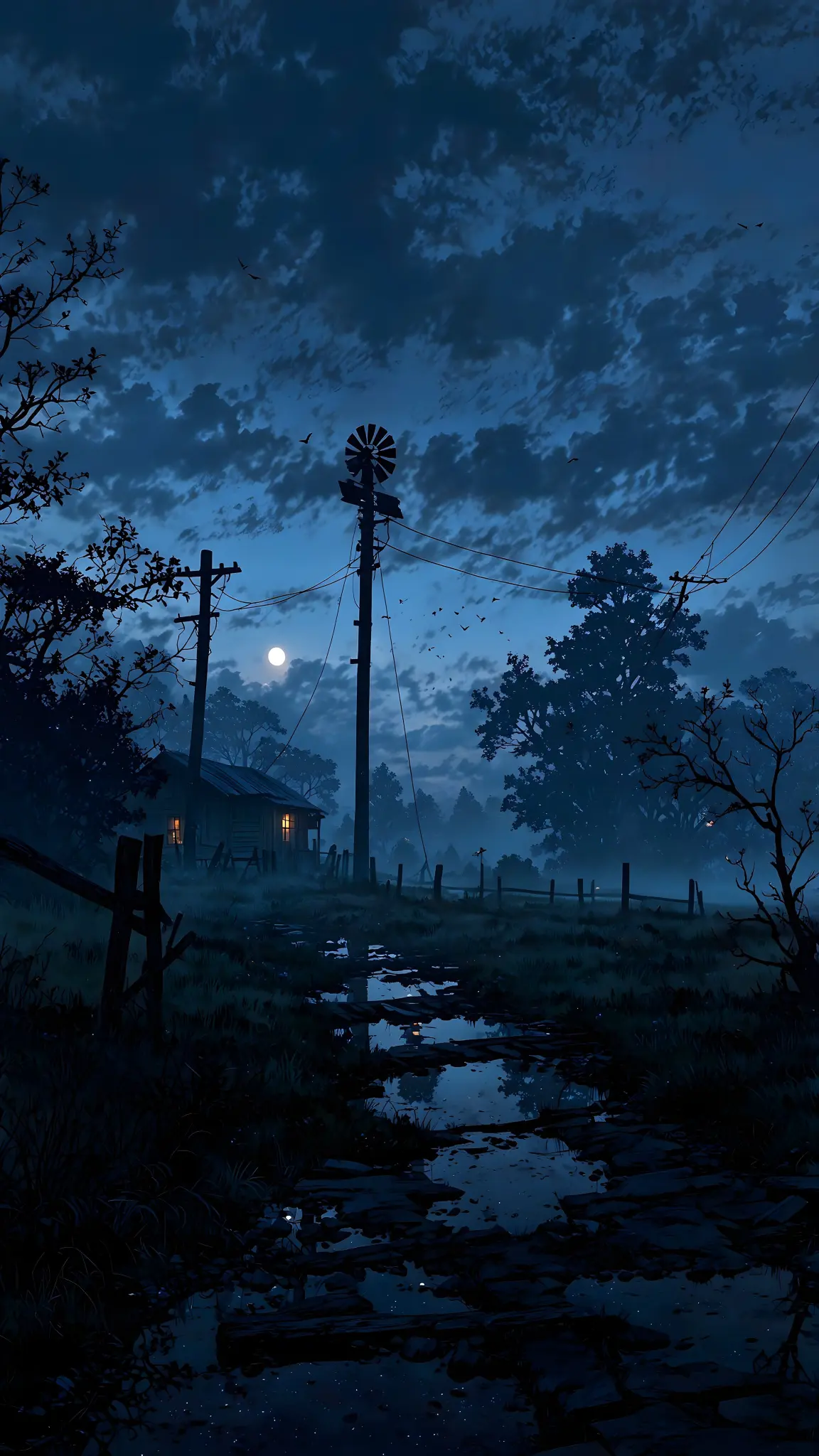 Rural Night Cabin - Related Dope Wallpapers wallpaper