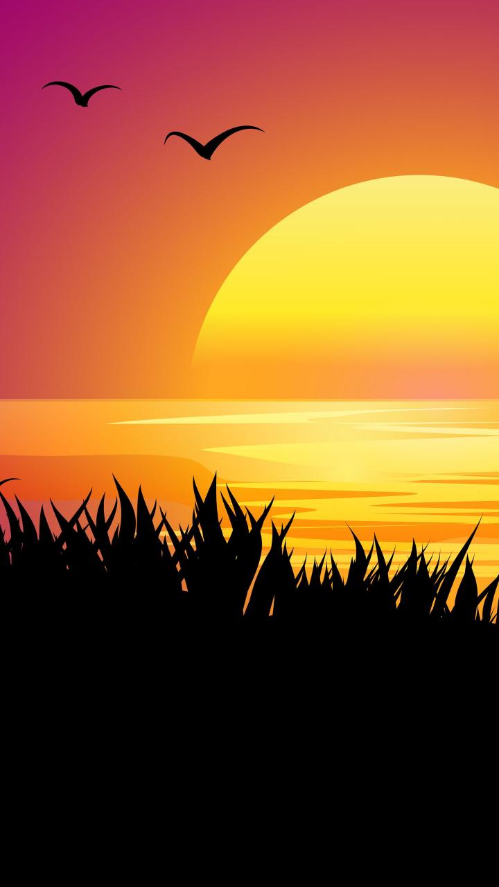 Serene Sunset Silhouette