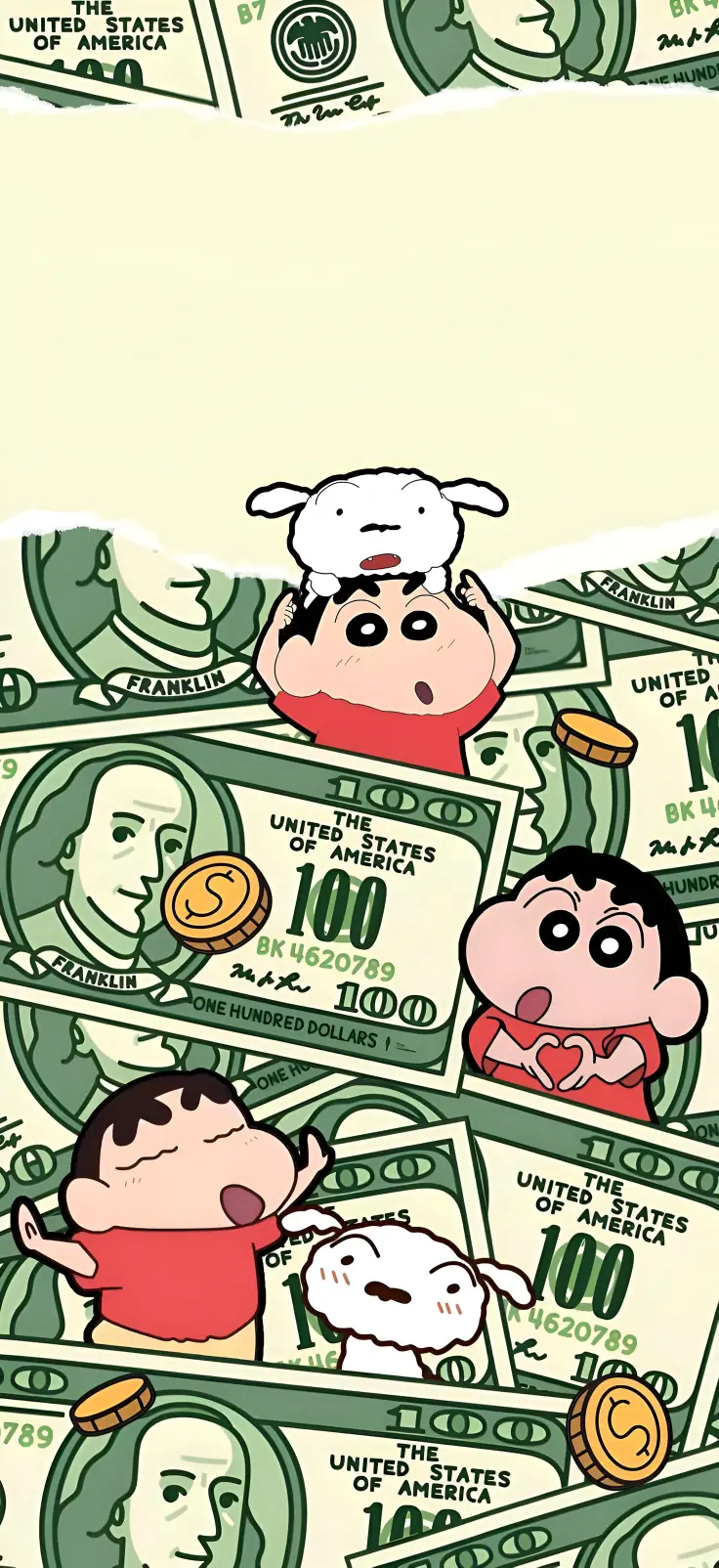 Shinchan Money Background