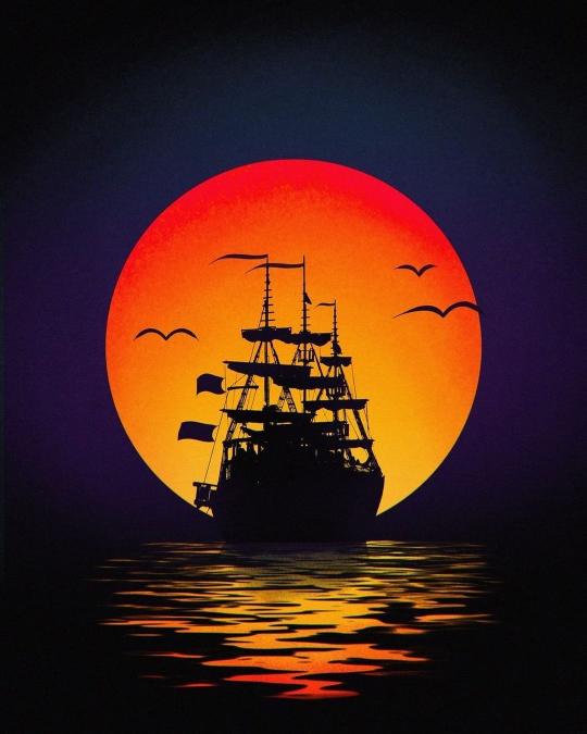 Silhouette Sunset Sailing Ship - Related Dope Wallpapers wallpaper