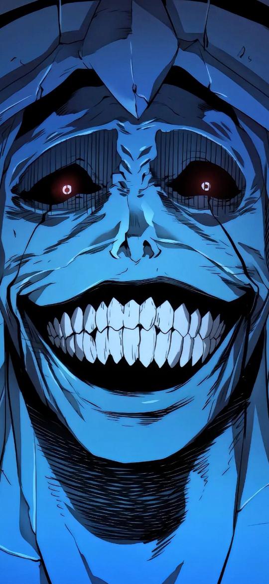 Sinister Blue Grin - Related Dark Wallpapers wallpaper