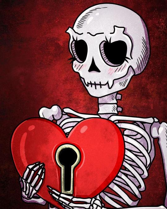 Skeleton Heart Lock