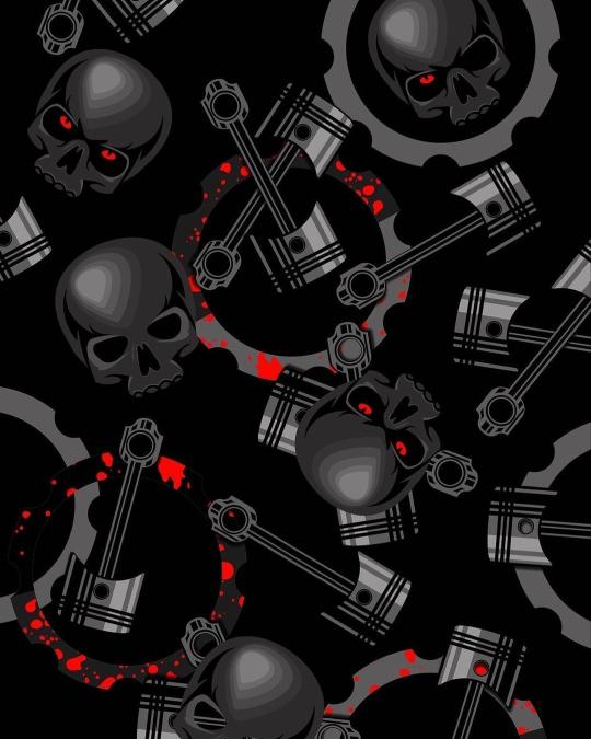 Skull and Piston Pattern - Related Dope Wallpapers wallpaper