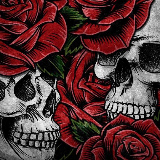 Skulls and Roses Tattoo - Related 4K Wallpapers wallpaper