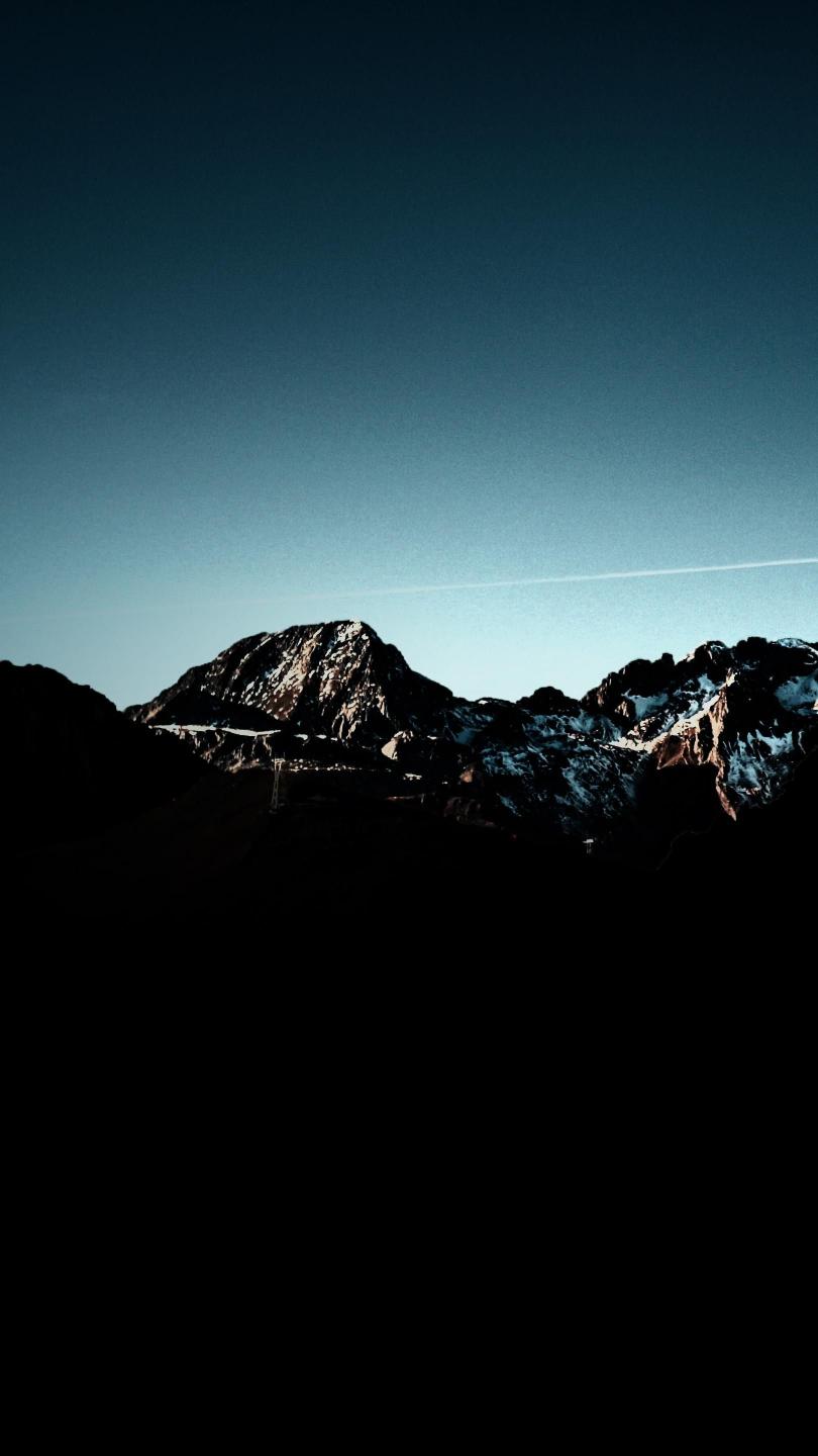Snowy Mountain Silhouette