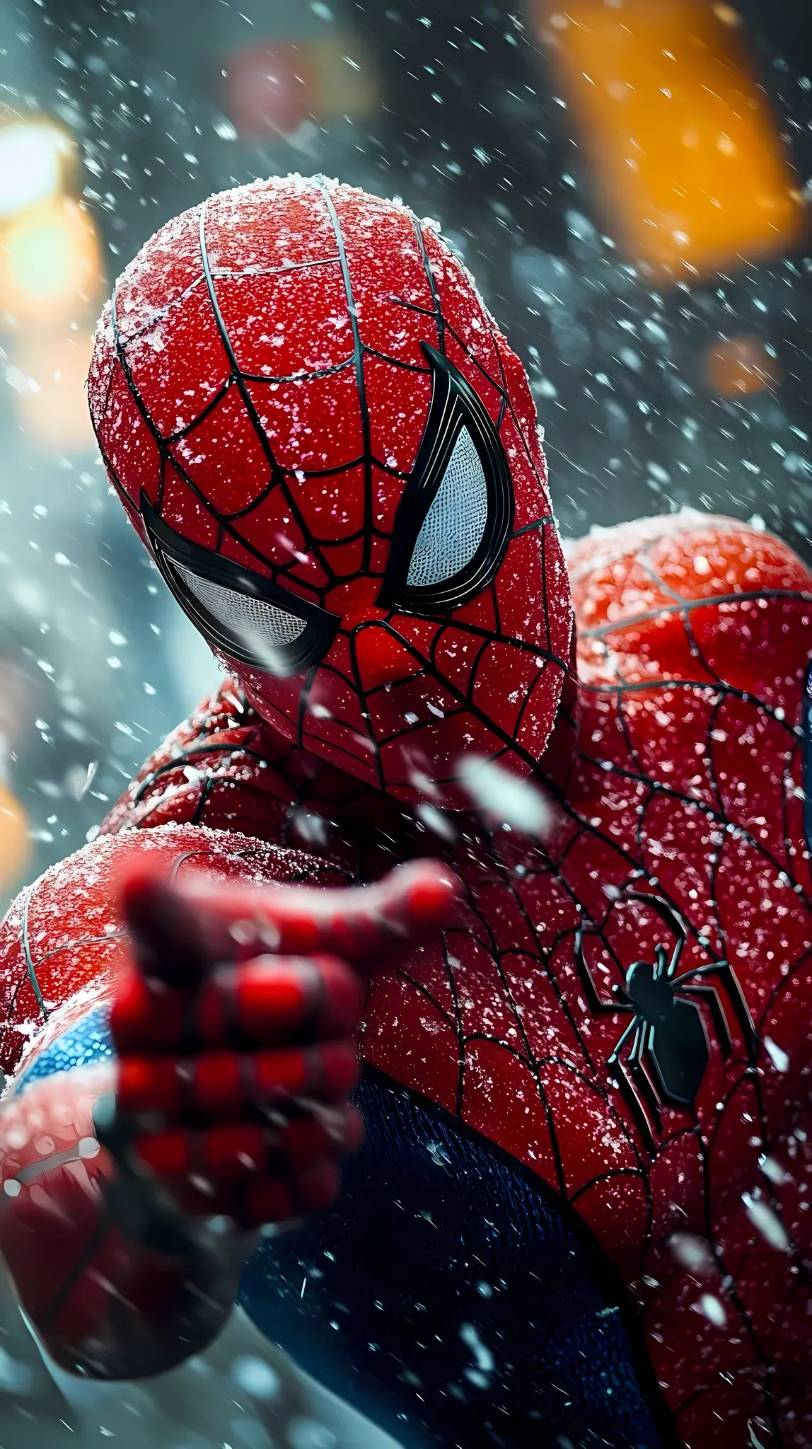 Snowy Spiderman Pointing - Related Dope Wallpapers wallpaper