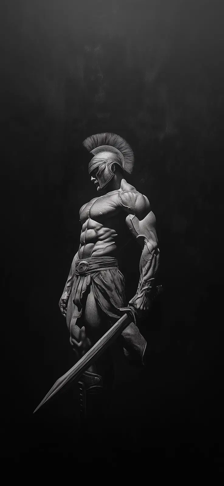 Spartan Warrior in Shadow
