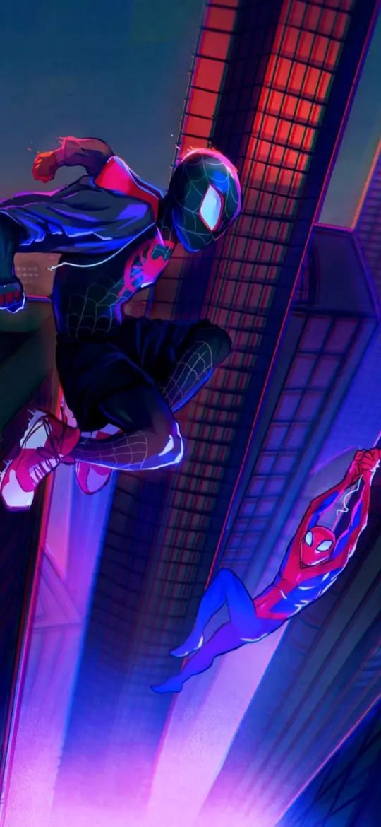 Spider-Verse City Dive - Related Dope Wallpapers wallpaper
