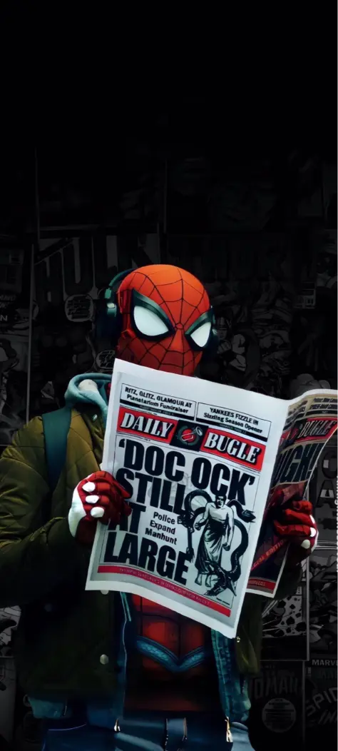 Spiderman Reads the News - Related Dope Wallpapers wallpaper