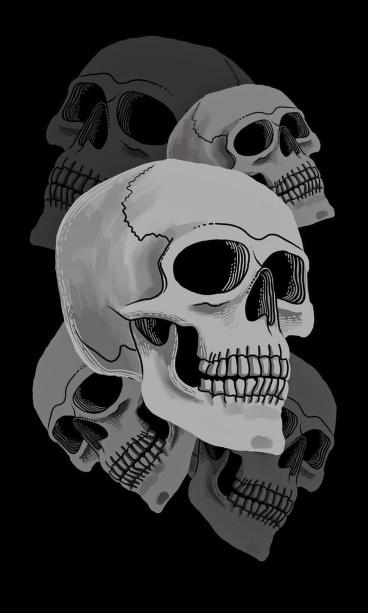 Stacked Skull Monochrome - Related 4K Wallpapers wallpaper