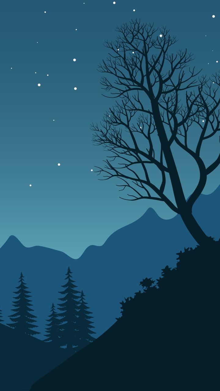 Starry Night Landscape