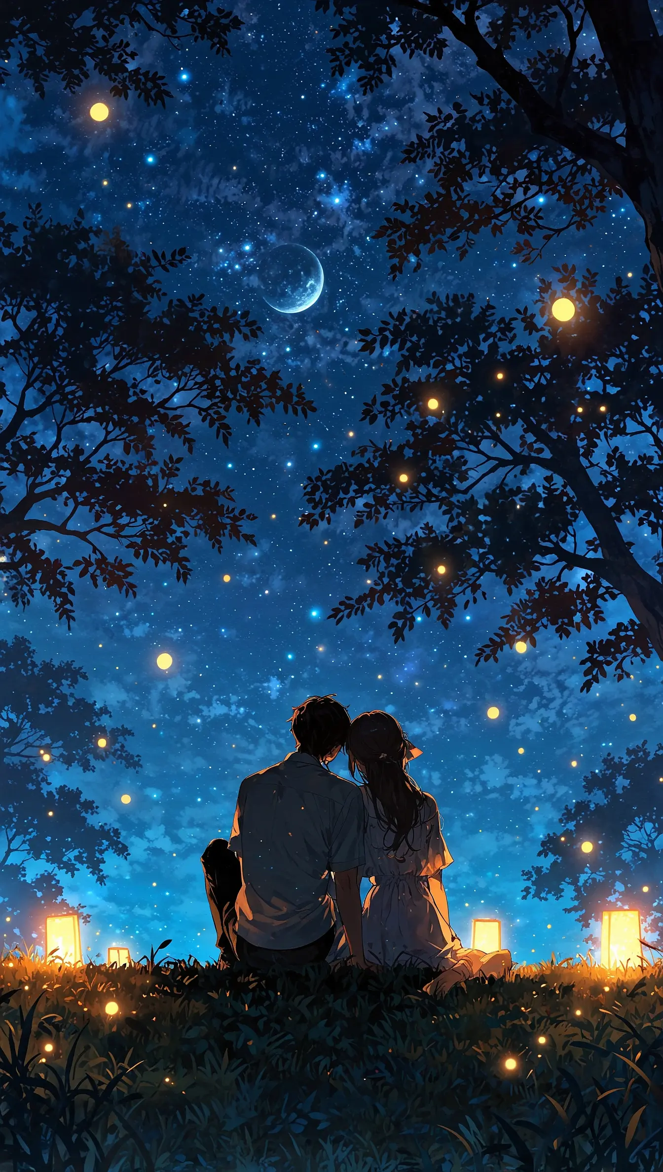 Starry Night Romance - Related Dope Wallpapers wallpaper