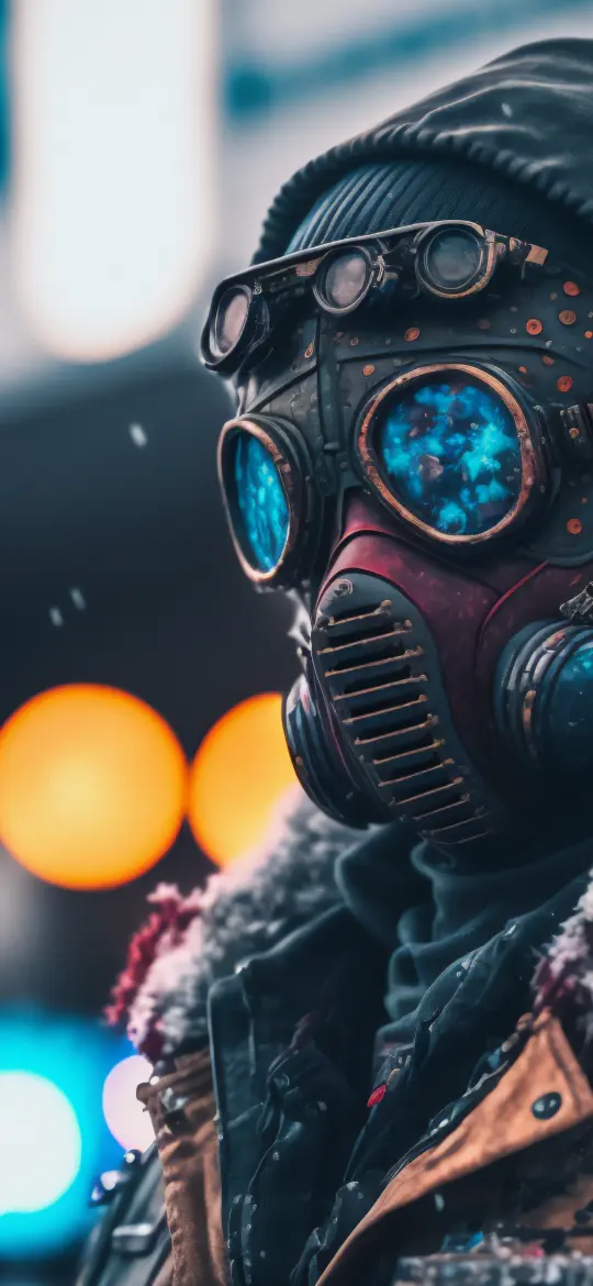 Steampunk Gas Mask Portrait - Related Dope Wallpapers wallpaper