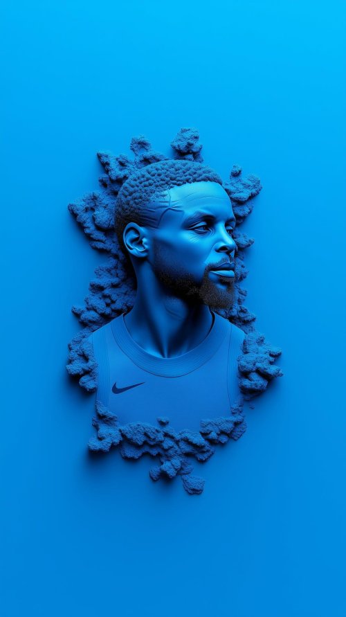 Stephen_Curry_Monochromatic_Blue - Related Ghetto Wallpapers wallpaper