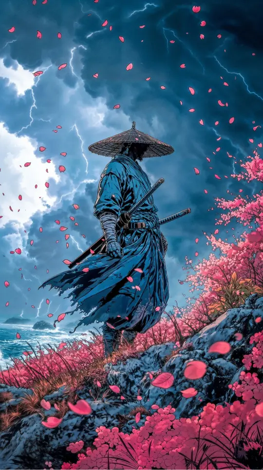 Stormy Samurai Serenity - Related Dark Wallpapers wallpaper