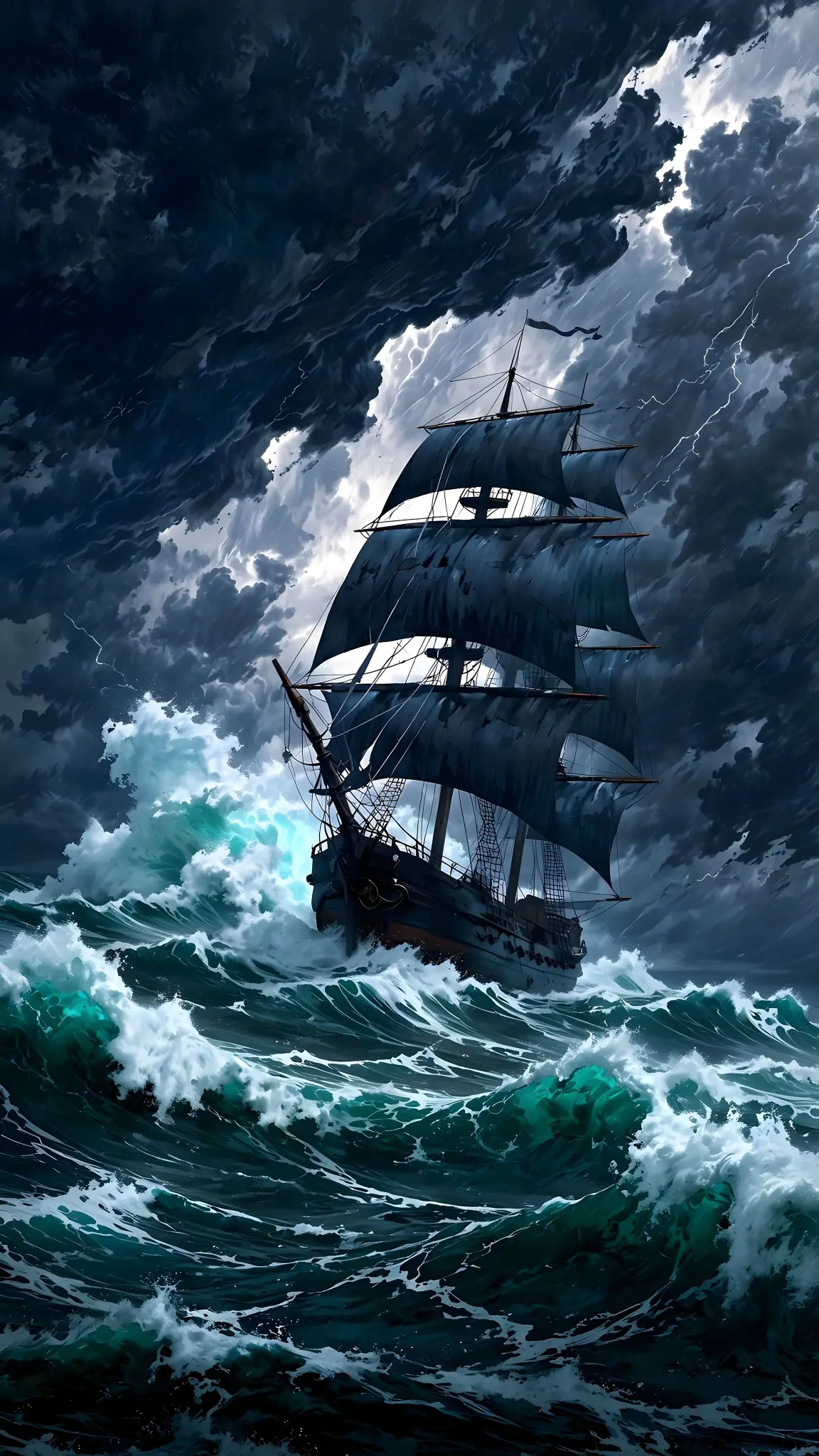 Stormy Seas Pirate Ship - Related 4K Wallpapers wallpaper