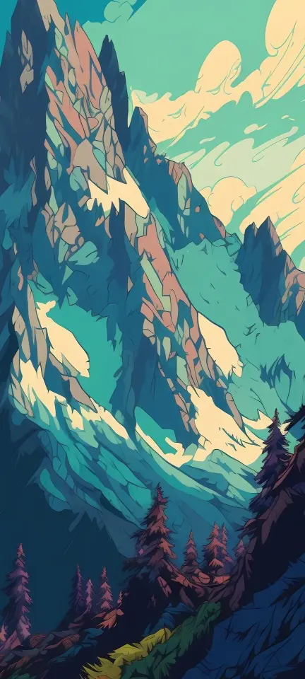 Stylized Mountain Landscape - Related Dope Wallpapers wallpaper