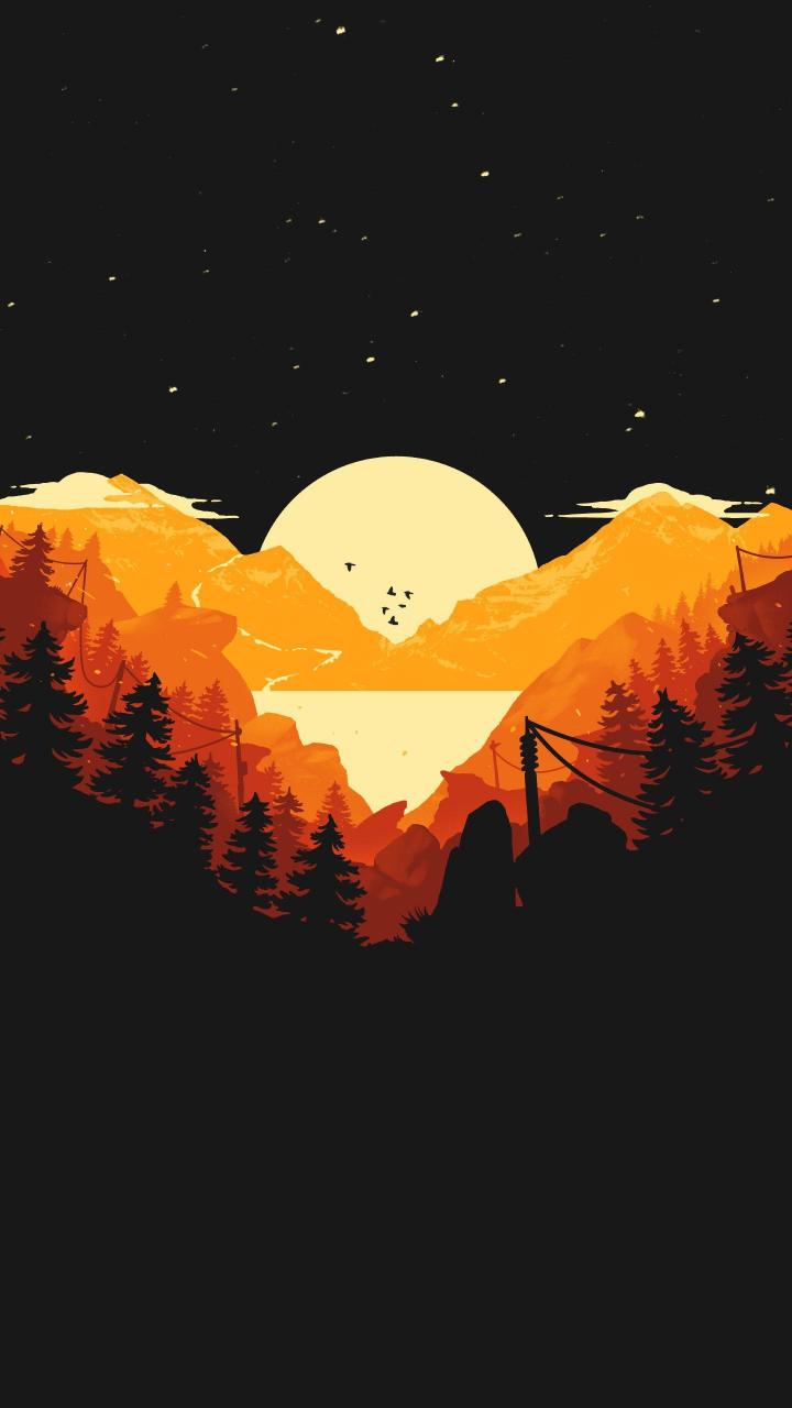Sunset Mountain Silhouette - Related Dope Wallpapers wallpaper