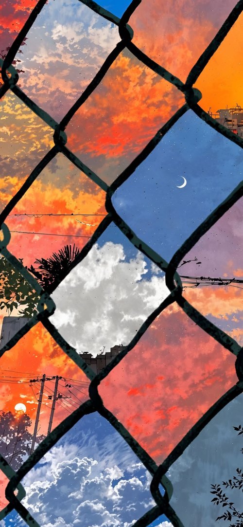 Sunset Through Chain Link - Related Dope Wallpapers wallpaper