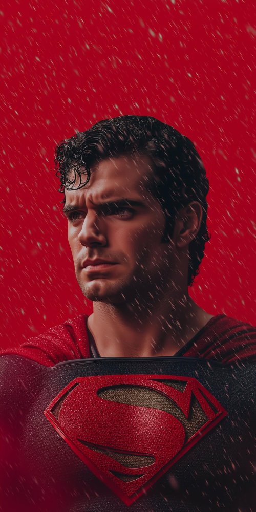 Superman_Rain_Red_Background